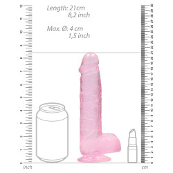 Real Rock Crystal Gode Crystal Clear 16 x 4cm Rose